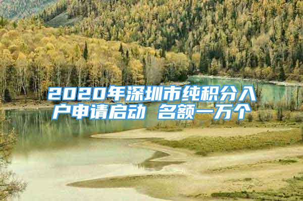 2020年深圳市純積分入戶申請(qǐng)啟動(dòng) 名額一萬(wàn)個(gè)