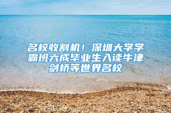 名校收割機(jī)！深圳大學(xué)學(xué)霸班六成畢業(yè)生入讀牛津劍橋等世界名校