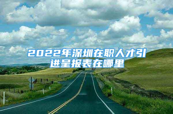 2022年深圳在職人才引進(jìn)呈報(bào)表在哪里