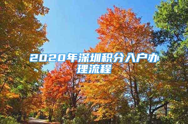 2020年深圳積分入戶辦理流程