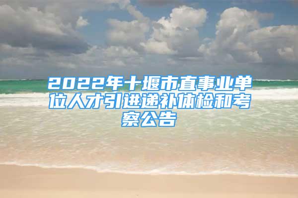 2022年十堰市直事業(yè)單位人才引進遞補體檢和考察公告