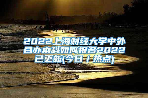 2022上海財經(jīng)大學中外合辦本科如何報名2022已更新(今日／熱點)