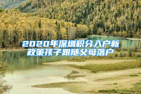 2020年深圳積分入戶新政策孩子跟隨父母落戶