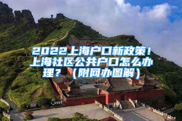 2022上海戶口新政策！上海社區(qū)公共戶口怎么辦理？（附網(wǎng)辦圖解）