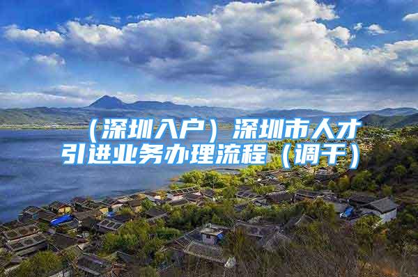 （深圳入戶）深圳市人才引進(jìn)業(yè)務(wù)辦理流程（調(diào)干）