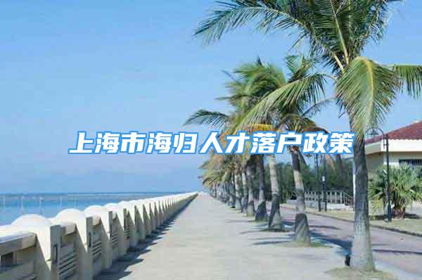 上海市海歸人才落戶政策