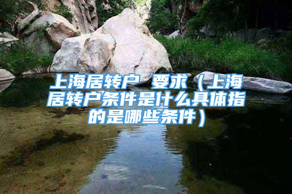 上海居轉(zhuǎn)戶 要求（上海居轉(zhuǎn)戶條件是什么具體指的是哪些條件）