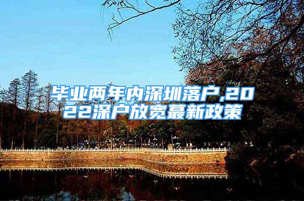 畢業(yè)兩年內深圳落戶,2022深戶放寬蕞新政策