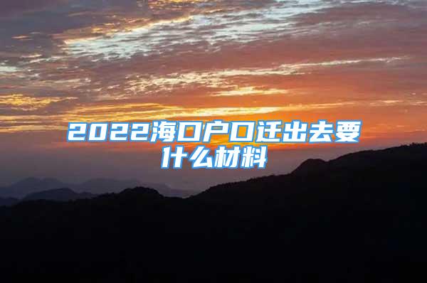 2022?？趹艨谶w出去要什么材料