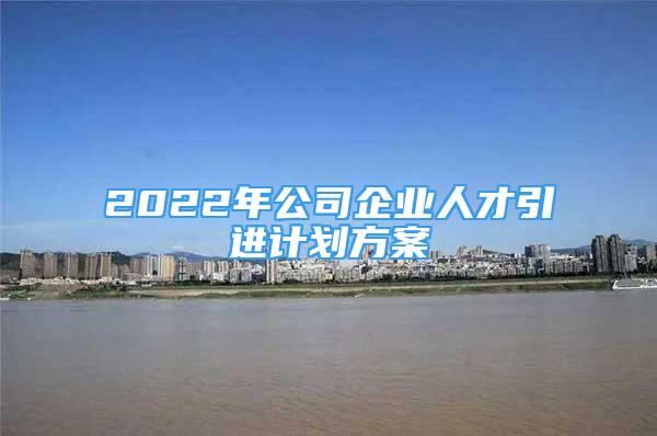 2022年公司企業(yè)人才引進(jìn)計劃方案