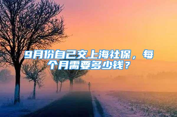 9月份自己交上海社保，每個(gè)月需要多少錢？