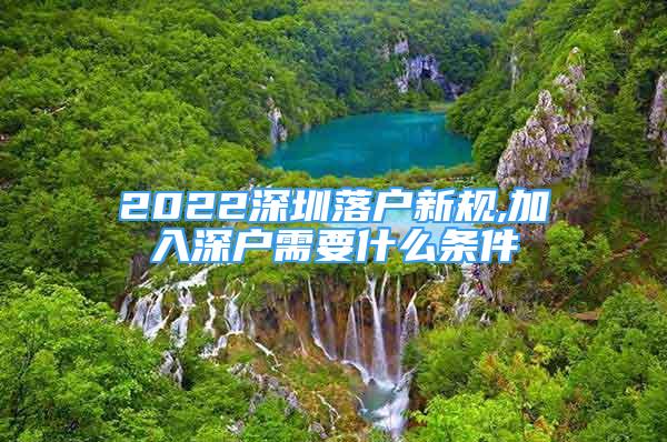 2022深圳落戶新規(guī),加入深戶需要什么條件