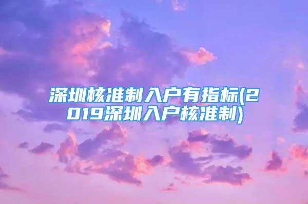 深圳核準(zhǔn)制入戶有指標(biāo)(2019深圳入戶核準(zhǔn)制)