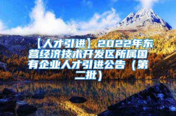 【人才引進】2022年東營經(jīng)濟技術(shù)開發(fā)區(qū)所屬國有企業(yè)人才引進公告（第二批）