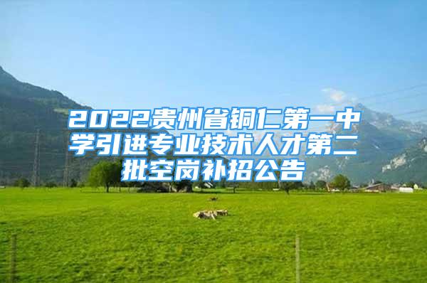 2022貴州省銅仁第一中學引進專業(yè)技術人才第二批空崗補招公告