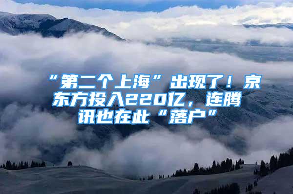 “第二個上海”出現(xiàn)了！京東方投入220億，連騰訊也在此“落戶”