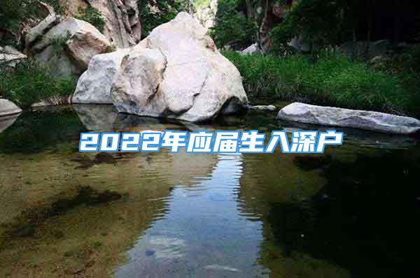 2022年應屆生入深戶