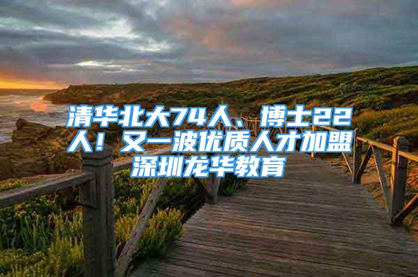 清華北大74人、博士22人！又一波優(yōu)質人才加盟深圳龍華教育