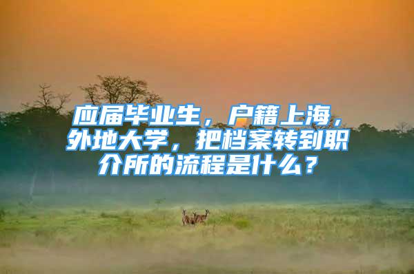 應(yīng)屆畢業(yè)生，戶籍上海，外地大學(xué)，把檔案轉(zhuǎn)到職介所的流程是什么？