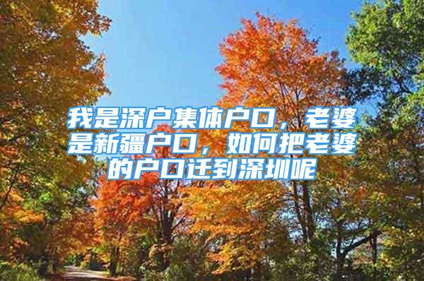 我是深戶集體戶口，老婆是新疆戶口，如何把老婆的戶口遷到深圳呢