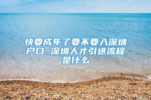 快要成年了要不要入深圳戶口 深圳人才引進流程是什么