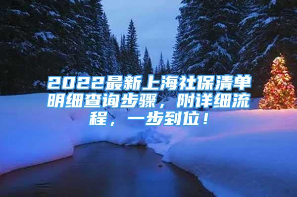 2022最新上海社保清單明細(xì)查詢步驟，附詳細(xì)流程，一步到位！