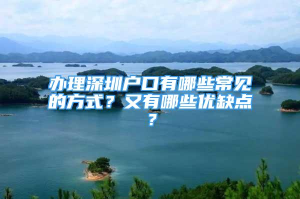 辦理深圳戶口有哪些常見的方式？又有哪些優(yōu)缺點？