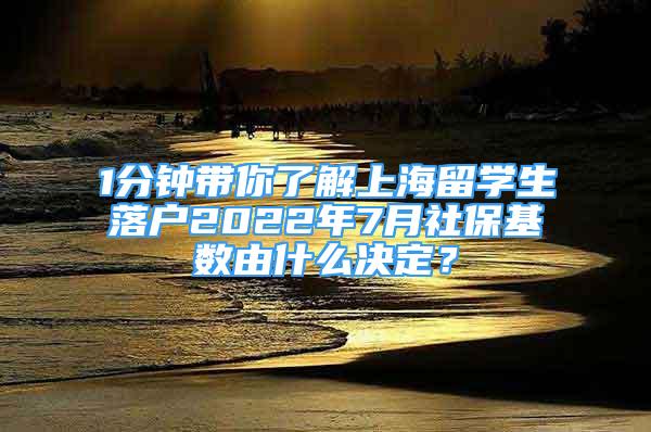 1分鐘帶你了解上海留學(xué)生落戶2022年7月社?；鶖?shù)由什么決定？