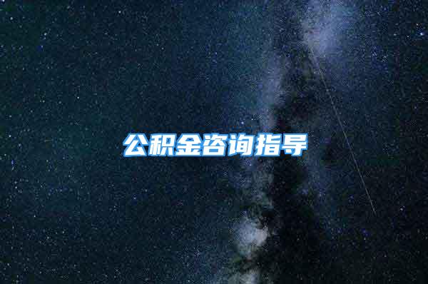 公積金咨詢指導