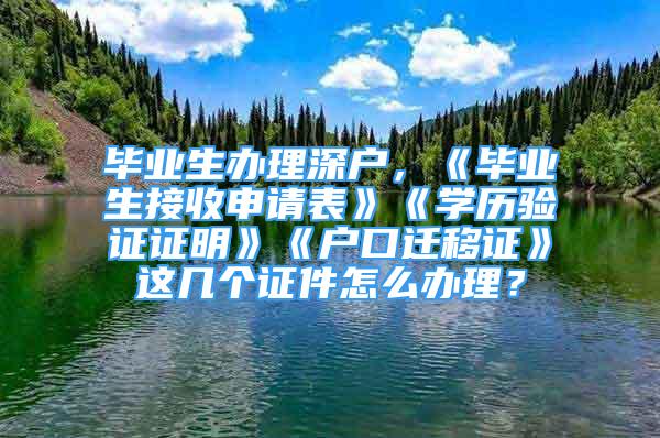 畢業(yè)生辦理深戶，《畢業(yè)生接收申請(qǐng)表》《學(xué)歷驗(yàn)證證明》《戶口遷移證》這幾個(gè)證件怎么辦理？