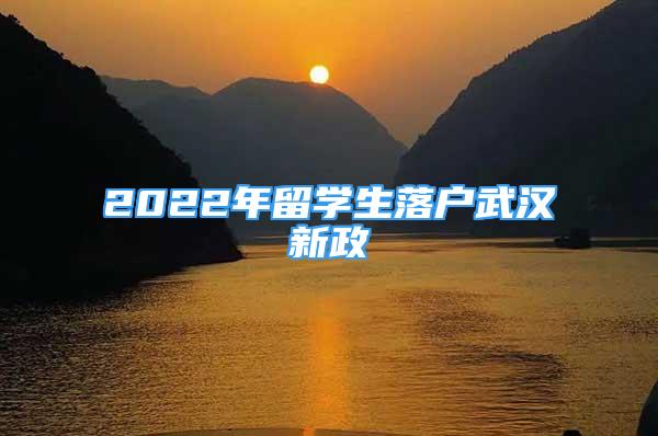 2022年留學(xué)生落戶武漢新政