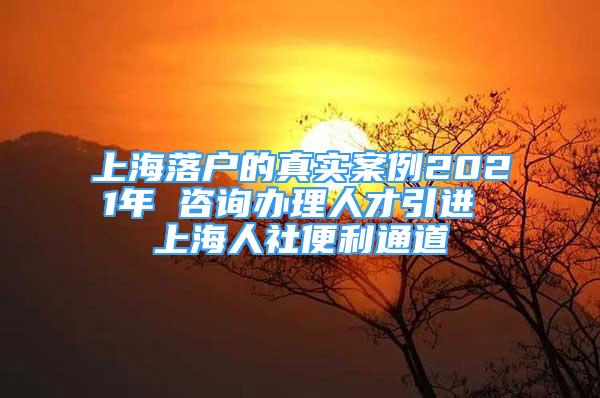 上海落戶的真實案例2021年 咨詢辦理人才引進 上海人社便利通道