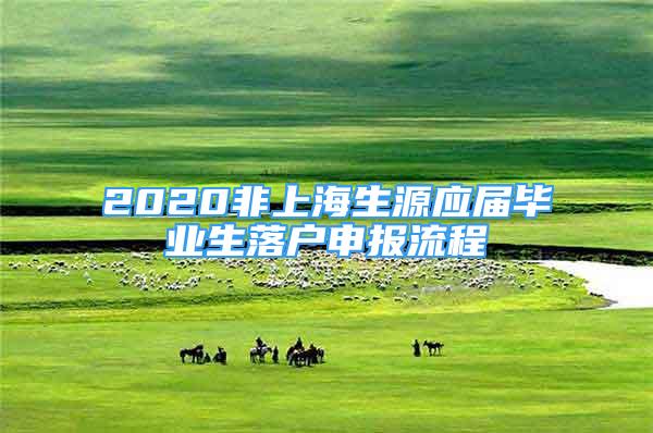 2020非上海生源應(yīng)屆畢業(yè)生落戶申報流程