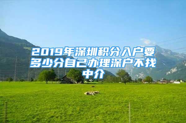 2019年深圳積分入戶要多少分自己辦理深戶不找中介