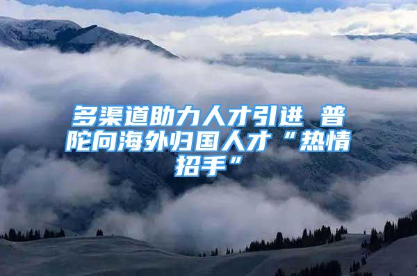 多渠道助力人才引進(jìn) 普陀向海外歸國(guó)人才“熱情招手”