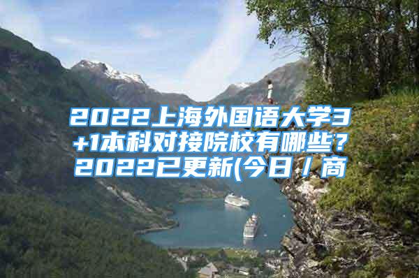 2022上海外國語大學(xué)3+1本科對接院校有哪些？2022已更新(今日／商