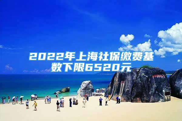 2022年上海社保繳費(fèi)基數(shù)下限6520元