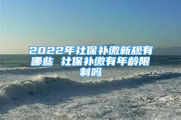 2022年社保補(bǔ)繳新規(guī)有哪些 社保補(bǔ)繳有年齡限制嗎