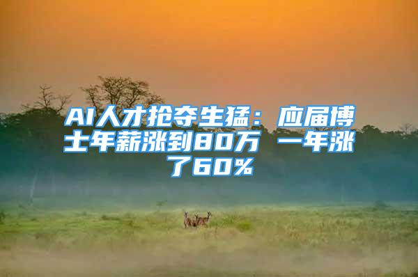 AI人才搶奪生猛：應(yīng)屆博士年薪漲到80萬 一年漲了60%