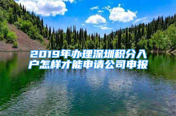 2019年辦理深圳積分入戶怎樣才能申請(qǐng)公司申報(bào)