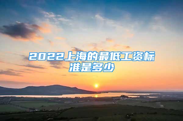 2022上海的最低工資標準是多少