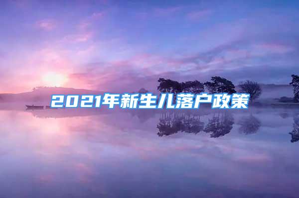 2021年新生兒落戶政策