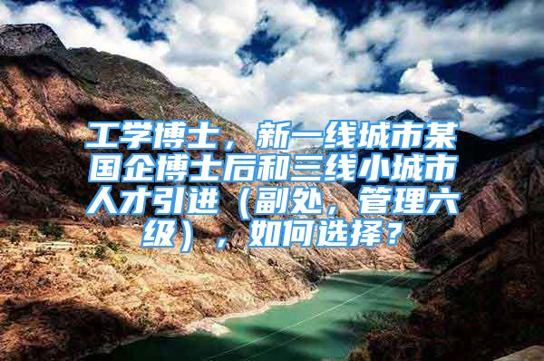 工學博士，新一線城市某國企博士后和三線小城市人才引進（副處，管理六級），如何選擇？