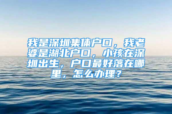 我是深圳集體戶口，我老婆是湖北戶口，小孩在深圳出生，戶口最好落在哪里，怎么辦理？