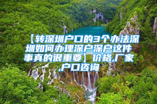 【轉(zhuǎn)深圳戶口的3個辦法深圳如何辦理深戶深戶這件事真的很重要】價格,廠家,戶口咨詢