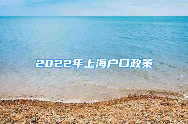 2022年上海戶口政策