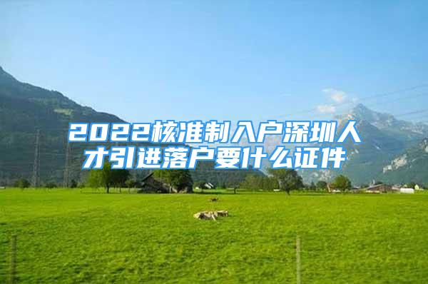 2022核準(zhǔn)制入戶深圳人才引進(jìn)落戶要什么證件