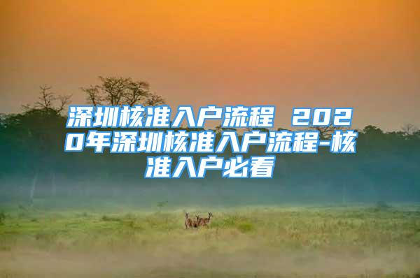 深圳核準(zhǔn)入戶流程 2020年深圳核準(zhǔn)入戶流程-核準(zhǔn)入戶必看