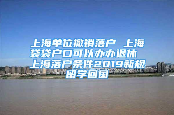 上海單位撤銷(xiāo)落戶 上海袋袋戶口可以辦辦退休 上海落戶條件2019新規(guī)留學(xué)回國(guó)