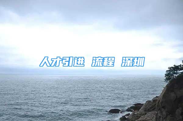 人才引進(jìn) 流程 深圳